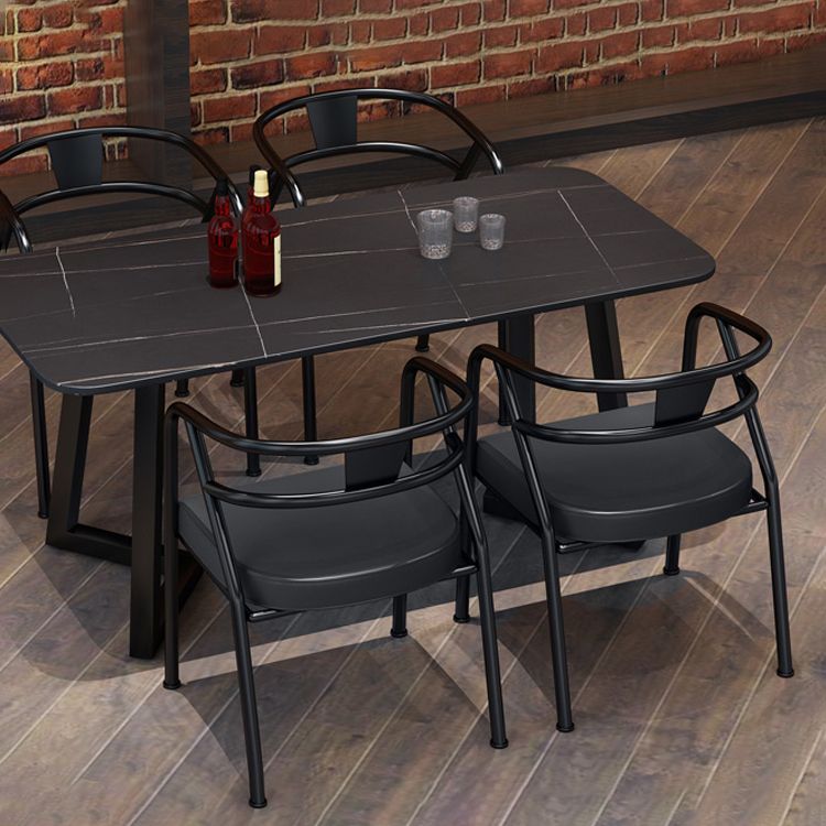 Industrial Style Sintered Stone Dining Table Black Rectangle Table with Sled Base for Dinning Room Clearhalo ' dining_table' 'Dining Tables & Seating' 'Dining Tables' 'furn' 'furn_dining_table' 'Furniture' 'furniture_dining_table' 'Kitchen & Dining Furniture' 'kitchen&dining_furn' 'kitchen' 'kitchen_dining_table' 1200x1200_590869d7-45b6-4d56-9baf-19257dd9de0d
