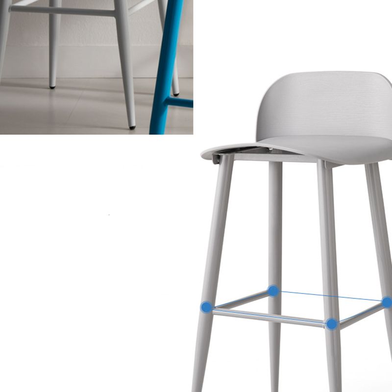 Glam Living Room Bar Height Stool Plastic Bar Stool with Iron Legs Clearhalo 'Bar Furniture' 'Bar Stools' 'bar_stools' 'furn' 'furn_bar_stools' 'Furniture' 'Kitchen & Dining Furniture' 1200x1200_59090be4-d452-44d9-abec-f4fdb894ea42