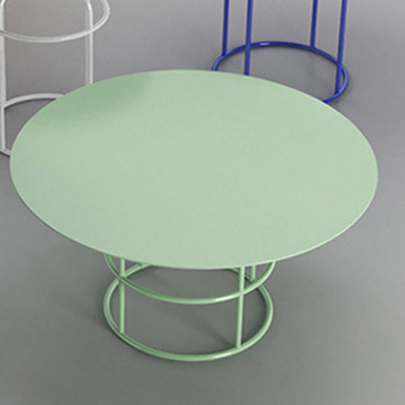 Frame Shaped Base Design Cocktail Table Multi-color Selection of Metal Round Coffee Table Clearhalo 'Coffee & Accent Tables' 'Coffee Tables' 'coffee_tables' 'furn' 'furn_coffee_tables' 'Furniture' 'furniture_coffee_tables' 'Living Room Furniture' 1200x1200_590c5b66-c29a-4a68-9546-e93c207a2722