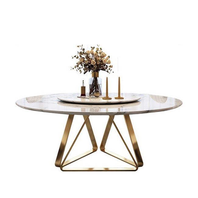 Marmeren eettafel Eigentijdse eettafel met voetstuk