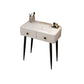 Glam Faux Leather Makeup Counter Bedroom Vanity Dressing Table with Drawer