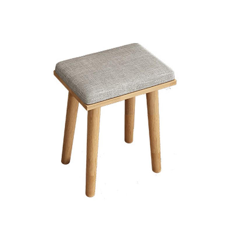 Scandinavian Solid Wood Vanity Dressing Table with Mirror and Stool