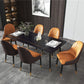Modern Dining Rectangle Table Sintered Stone Table with Metal Legs for Home Clearhalo 'Dining Tables & Seating' 'Dining Tables' 'dining_table' 'furn' 'furn_dining_table' 'Furniture' 'Kitchen & Dining Furniture' 1200x1200_591299da-b25b-4734-b814-49dee22e9b51