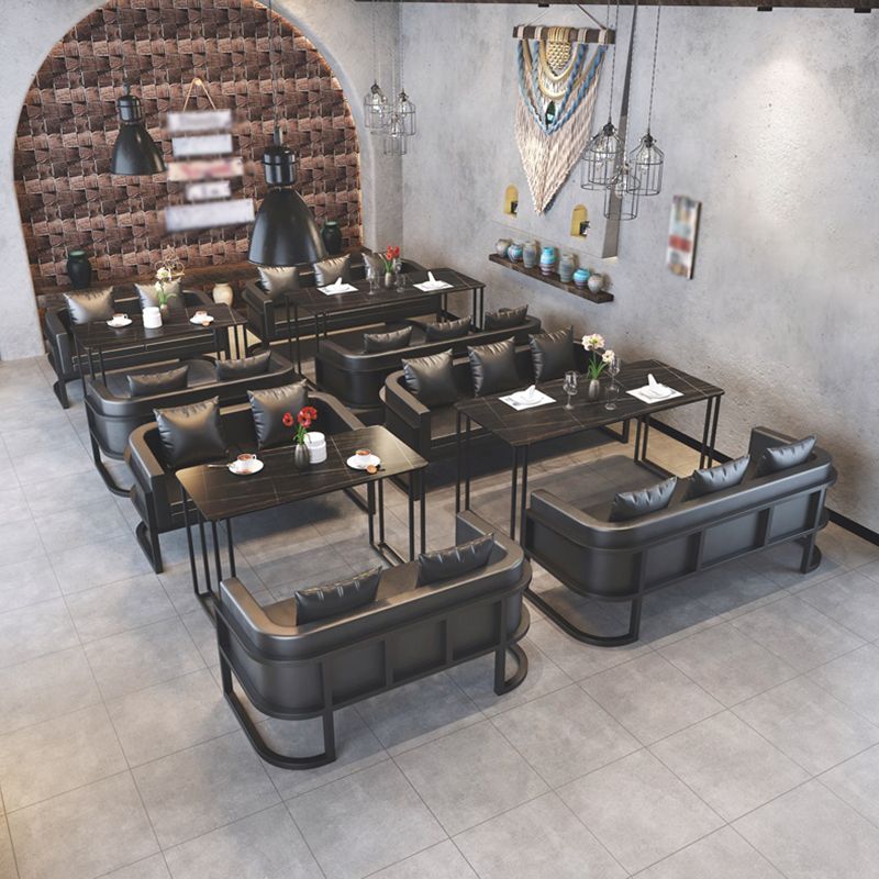 Industrial Dining Table Sintered Stone Table with Double Metal Pedestal for Dining Room Clearhalo ' dining_table' 'Dining Tables & Seating' 'Dining Tables' 'furn' 'furn_dining_table' 'Furniture' 'furniture_dining_table' 'Kitchen & Dining Furniture' 'kitchen&dining_furn' 'kitchen' 'kitchen_dining_table' 1200x1200_5912dcab-abb1-4554-8834-88f7e7336c80
