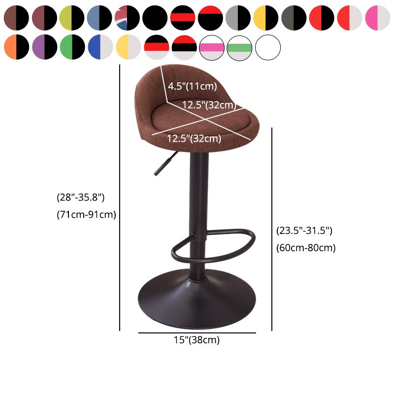 Modern Liftable Backrest Counter Stool Steel Household Bar Stool with Cushion and Pedal Clearhalo 'Bar Furniture' 'Bar Stools' 'bar_stools' 'furn' 'furn_bar_stools' 'furniture_bar_stools' 'Kitchen & Dining Furniture' 'kitchen&dining_furn' 'kitchen' 'kitchen_furn' Furniture' 1200x1200_59131961-6fa9-440c-90d1-7a9dbd569857