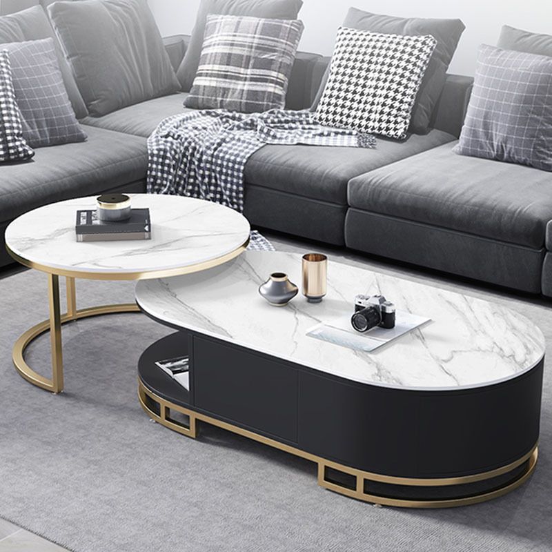 No Distressing Glam Side Table Living Room End Table with 3 Drawers