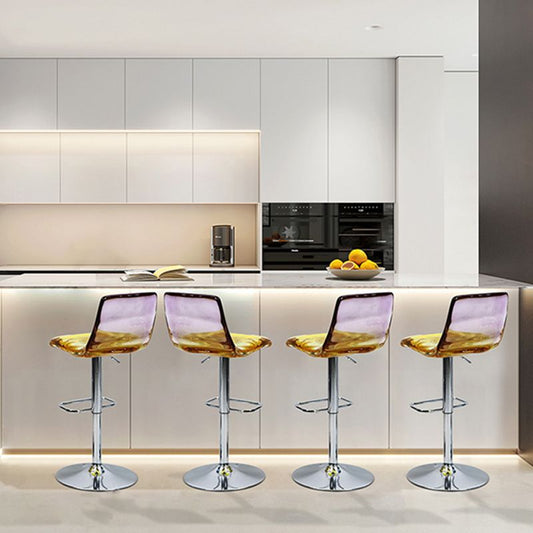 Sgabello da bar girevole in altezza regolabile posteriore senza braccio con poggiapiedi