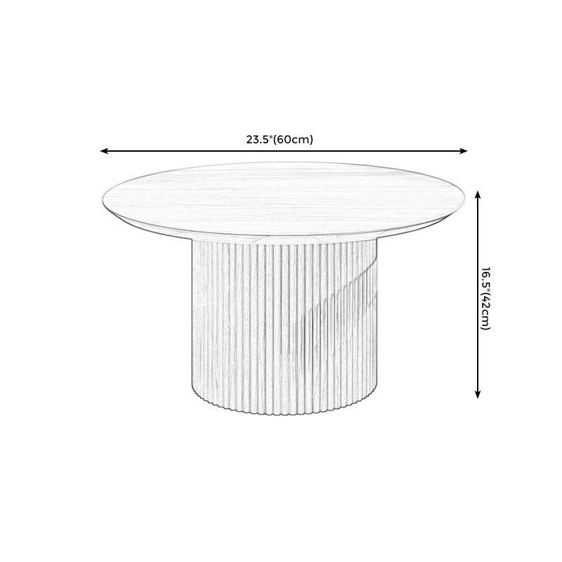 16,5 "hoher Podest -Endtisch Aschholz/Kiefern Round Side End Table