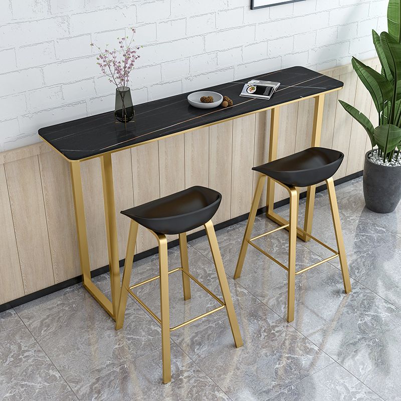 Nordic Style Rectangle Bar Counter Table Sintered Stone Dining Table for Kitchen Clearhalo 'Bar Furniture' 'Bar Tables' 'bar_tables' 'furn' 'furn_bar_tables' 'Furniture' 'furniture_bar_tables' 'Kitchen & Dining Furniture' 1200x1200_591cb1f1-d3cb-4ad6-b5c4-57825917d87c