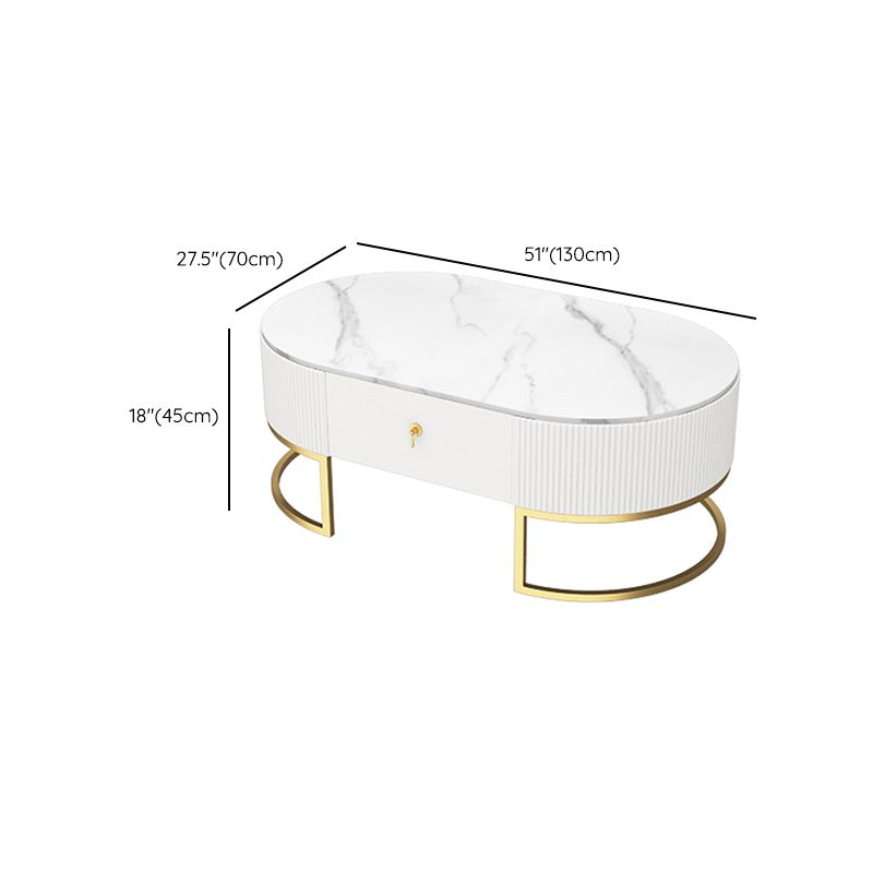 Slate Top Coffee or End Table with Storage Drawers Oval Frame Clearhalo 'Coffee & Accent Tables' 'Coffee Tables' 'coffee_tables' 'furn' 'furn_coffee_tables' 'Furniture' 'Living Room Furniture' 1200x1200_591d1c8f-55ed-4883-8aad-305d1dbf85b7