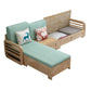 Nordic Settee Cushions Sectional Square Arm Fabric Seating for Living Room