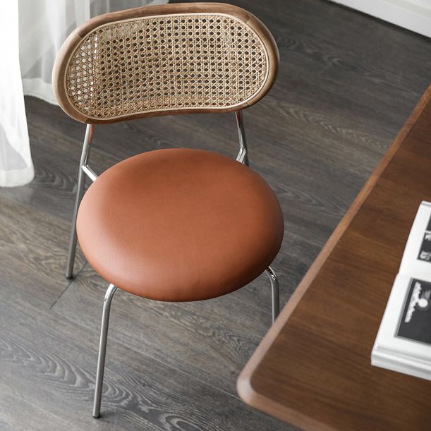 Modern Style PU Leather Side Chair Open Back Dining Side Chair for Dining Room Clearhalo 'Dining Chairs' 'Dining Tables & Seating' 'dining_chair' 'furn' 'furn_dining_chair' 'Furniture' 'furniture_dining_chair' 'Kitchen & Dining Furniture' 1200x1200_591e04af-5061-4b5b-b030-7fe2796d5c97