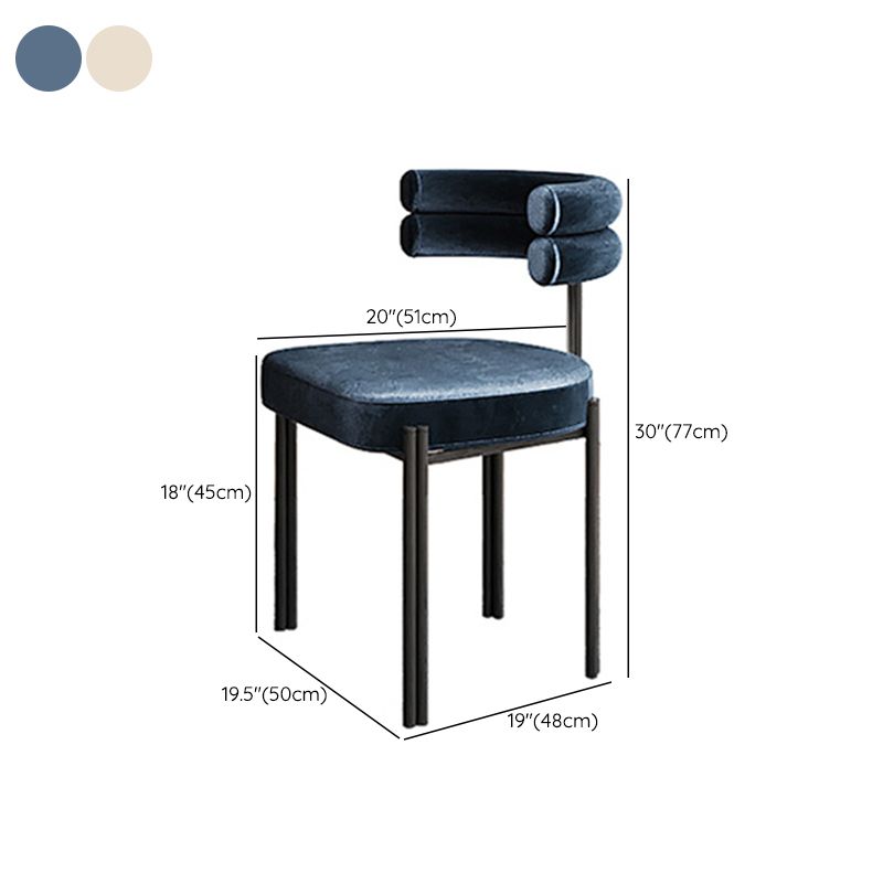Upholstered Dining Room Chair Modern Open Back Dining Side Chair