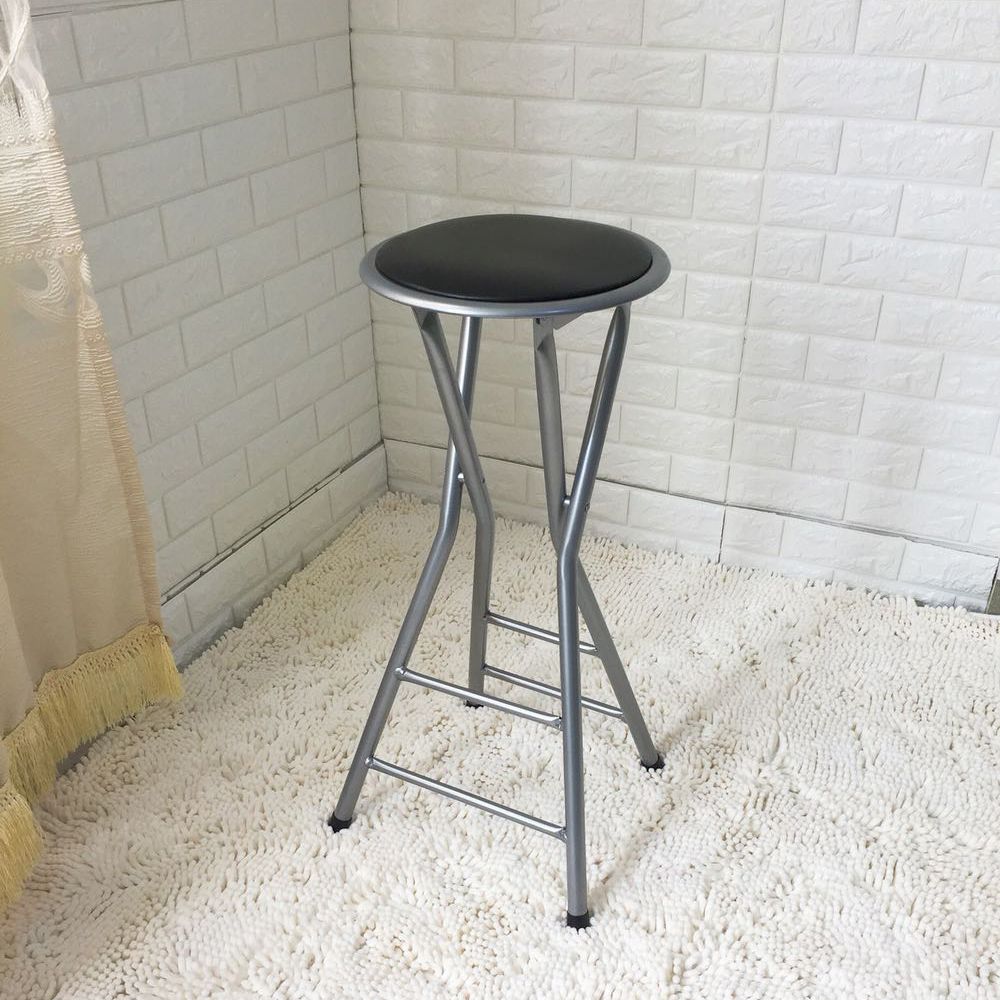 Modern Folding Armless Counter Stool Steel Living Room Bar Stool with Footrest Clearhalo 'Bar Furniture' 'Bar Stools' 'bar_stools' 'furn' 'furn_bar_stools' 'furniture_bar_stools' 'Kitchen & Dining Furniture' 'kitchen&dining_furn' 'kitchen' 'kitchen_furn' Furniture' 1200x1200_591f38fd-5b08-42e5-b2dd-8f4477a4fae5