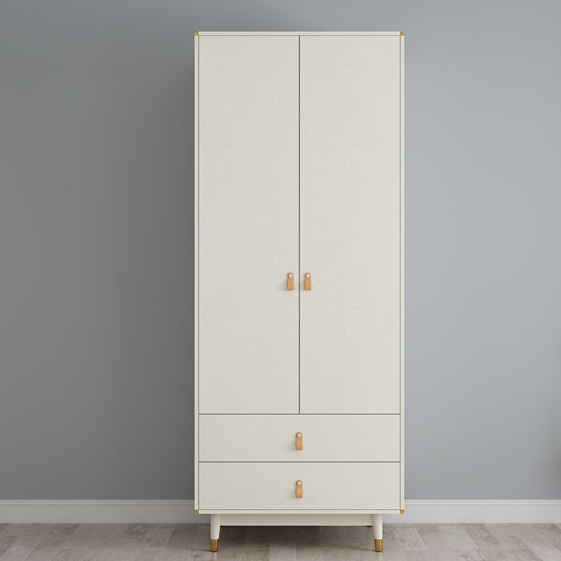 Hinged Wardrobe Closet with Drawer Engineered Wood Wardrobe Cabinet