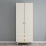 Hinged Wardrobe Closet with Drawer Engineered Wood Wardrobe Cabinet