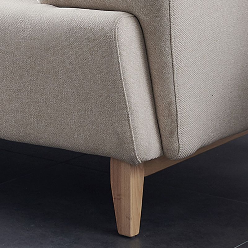 with Storage Linen Living Room Recessed Arm Beige Contemporary Settee Clearhalo 'furn' 'furn_sofas' 'Furniture' 'furniture_sofas' 'kitchen' 'kitchen_sofas' 'Living Room Furniture' 'Sofa' 'sofas' 1200x1200_5920f54c-9ed9-4033-9c18-0c7212dde756