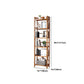 Estante de bambú vertical moderno Etagere Espresso estantería para dormitorio