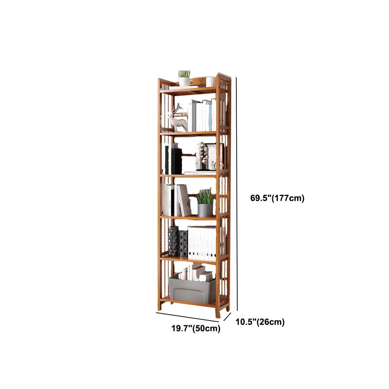 Estante de bambú vertical moderno Etagere Espresso estantería para dormitorio