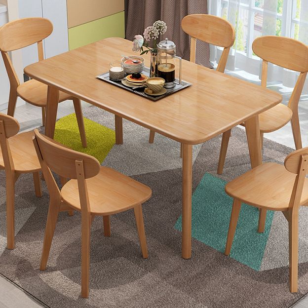 Rectangle Solid Wood Brown Tone Dining Table Simplicity 4 Legs Table for Dining Room Clearhalo ' dining_table' 'Dining Tables & Seating' 'Dining Tables' 'furn' 'furn_dining_table' 'Furniture' 'furniture_dining_table' 'Kitchen & Dining Furniture' 'kitchen&dining_furn' 'kitchen' 'kitchen_dining_table' 1200x1200_59223689-254a-4ff1-b7da-4ebd85915422