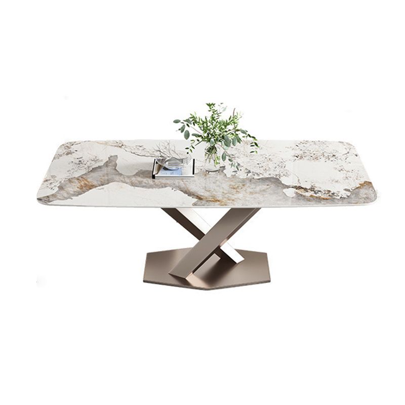 Modern Style Sintered Stone Dining Table Set 1/2/5/7 Pieces Dining Set for Home Use Clearhalo 'Dining Room Sets' 'Dining Tables & Seating' 'dining_room_set' 'furn' 'furn_dining_room_set' 'Furniture' 'Kitchen & Dining Furniture' 1200x1200_5923d520-3b6f-49f8-9d17-e936ffc8fe50