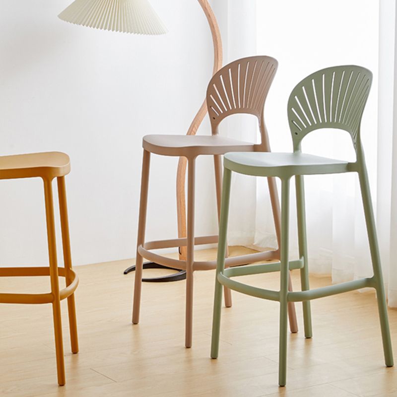 Scandinavian Home Stackable Stool Matte Finish Plastic Barstool Clearhalo 'Bar Furniture' 'Bar Stools' 'bar_stools' 'furn' 'furn_bar_stools' 'Furniture' 'furniture_bar_stools' 'Kitchen & Dining Furniture' 1200x1200_592414e3-0f0e-491a-934d-bbfd99db71a5