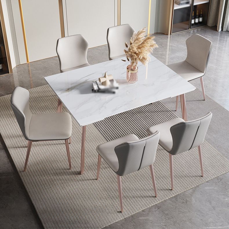 Designer Style 1/4/5/7 Pieces Dinette Set Rectangle Dining Table Set Clearhalo 'Dining Room Sets' 'Dining Tables & Seating' 'dining_room_set' 'furn' 'furn_dining_room_set' 'Furniture' 'furniture_dining_room_set' 'Kitchen & Dining Furniture' 1200x1200_59242393-0c5b-4853-ac7c-420b2aa7a56b