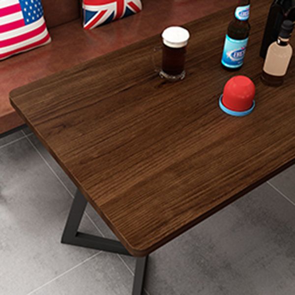 Industrial Dining Room Table Solid Wood Table with Black Double Pedestal Clearhalo ' dining_table' 'Dining Tables & Seating' 'Dining Tables' 'furn' 'furn_dining_table' 'Furniture' 'furniture_dining_table' 'Kitchen & Dining Furniture' 'kitchen&dining_furn' 'kitchen' 'kitchen_dining_table' 1200x1200_59258de1-ba94-46d3-a3b2-0c6b4e03a705