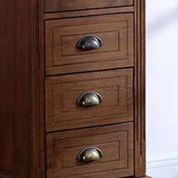 Cabinet d'accent moderne du milieu du siècle avec des jambes tournées en bois massif