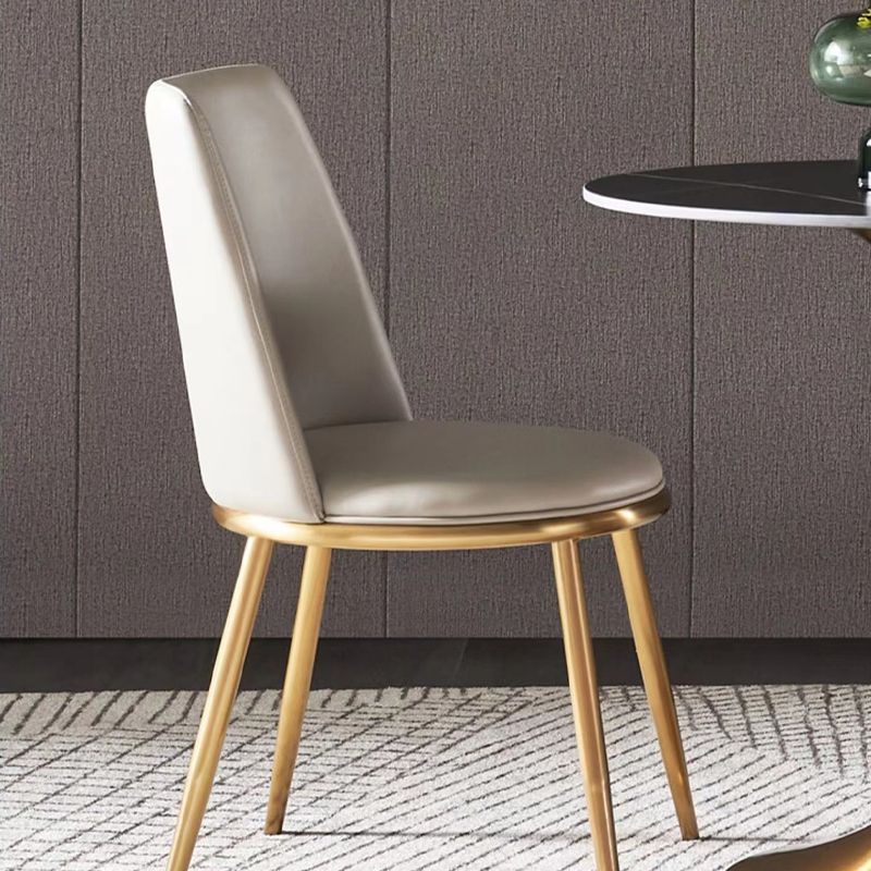 Glam Armless Dining Chairs Upholstered Dining Side Chairs with Gold Legs Clearhalo 'Dining Chairs' 'Dining Tables & Seating' 'dining_chair' 'furn' 'furn_dining_chair' 'Furniture' 'Kitchen & Dining Furniture' 1200x1200_59275e53-99ea-4572-af0f-5d2524bdd24b