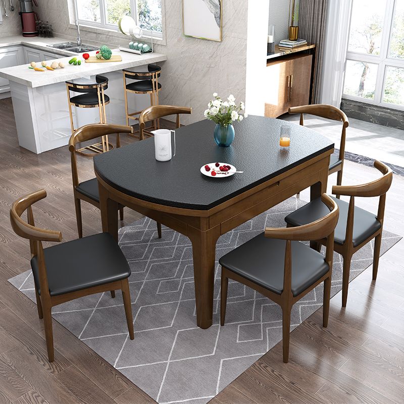 Modern Scalable Stone Dining Table Rubber Legs for Dining Room Clearhalo 'Dining Tables & Seating' 'Dining Tables' 'dining_table' 'furn' 'furn_dining_table' 'Furniture' 'Kitchen & Dining Furniture' 1200x1200_592a0f46-b3e0-4fa0-8172-773b5d63994c