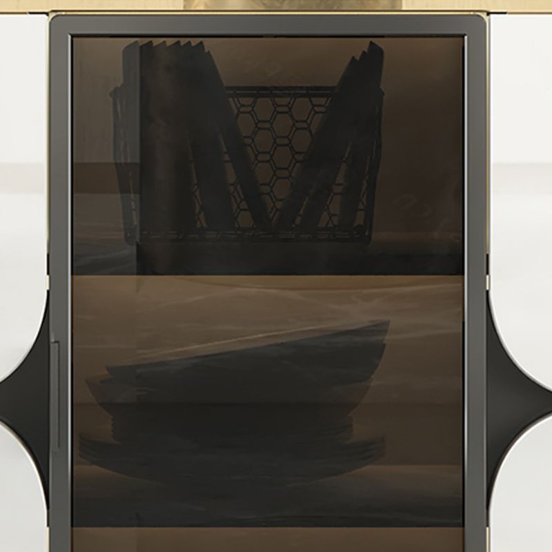 Contemporary Buffet Sideboard Stone Buffet Stand with Cabinets Clearhalo 'buffet_sideboard' 'Buffets & Sideboards' 'furn' 'furn_buffet_sideboard' 'Furniture' 'Kitchen & Dining Furniture' 1200x1200_592bfddc-db73-44cf-84e5-deb095ea6d71