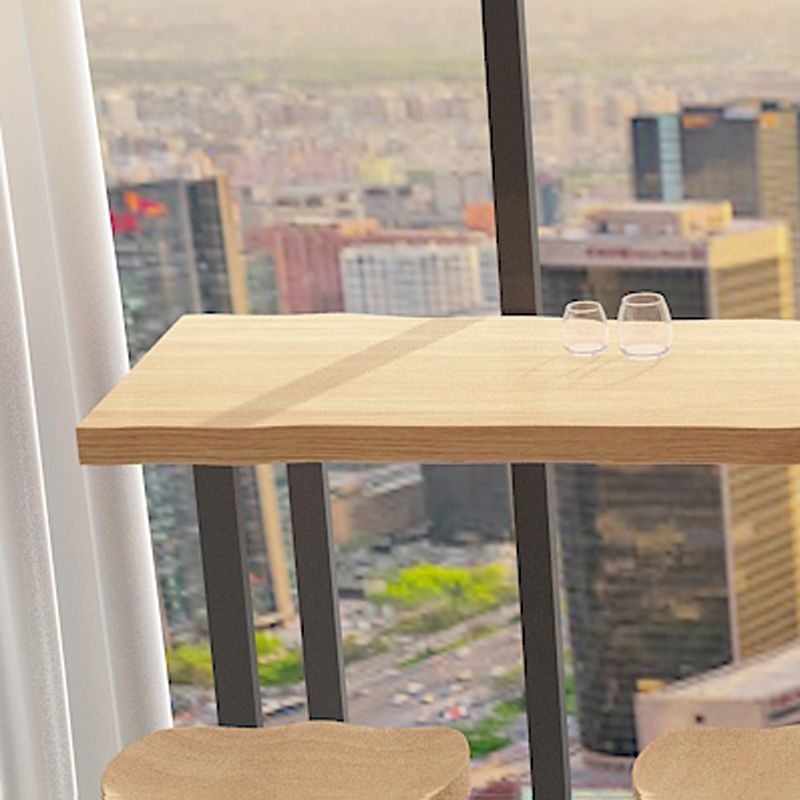 Ensemble de Table de Bar rectangulaire en bois massif, Table de comptoir 1/5/9 pièces avec tabourets sans dossier