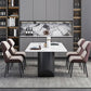 Modern 1/2/5/7 Pieces Dining Set Sintered Stone Dining Table with Leather Chairs Clearhalo 'Dining Room Sets' 'Dining Tables & Seating' 'dining_room_set' 'furn' 'furn_dining_room_set' 'Furniture' 'furniture_dining_room_set' 'Kitchen & Dining Furniture' 1200x1200_592c51d2-f8ce-4f1f-a269-c519fd7b2ac7