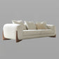 Modern Tuxedo Arm Standard Sofa Fabric Tight Back Sofa with Pillow
