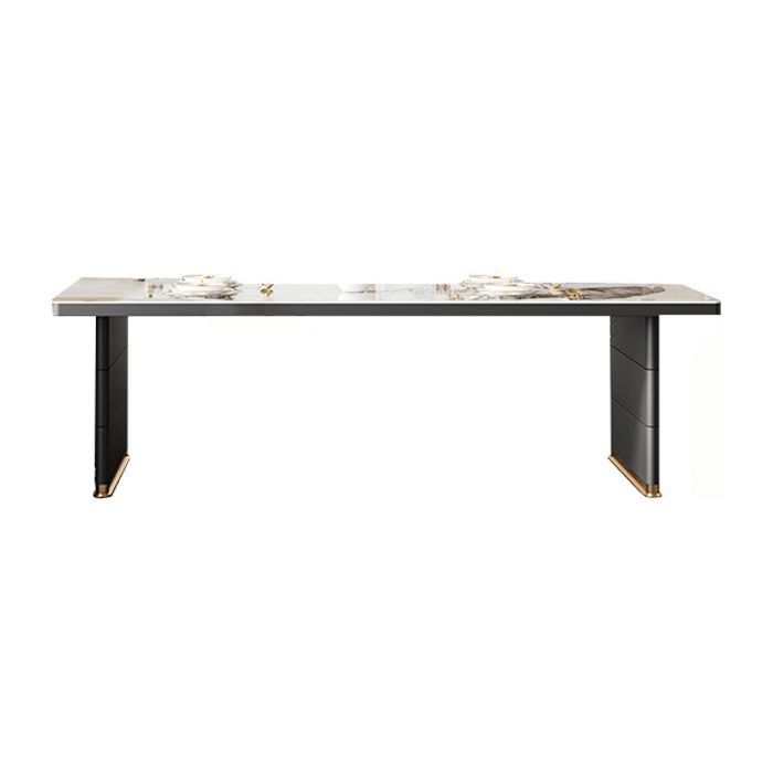 Modern Rectangle Dining Table Sintered Stone Dining Table without Cabinet for Kitchen Clearhalo ' dining_table' 'Dining Tables & Seating' 'Dining Tables' 'furn' 'furn_dining_table' 'Furniture' 'furniture_dining_table' 'Kitchen & Dining Furniture' 'kitchen&dining_furn' 'kitchen' 'kitchen_dining_table' 1200x1200_592ec198-89a1-4816-add8-09cdf54fe8f3