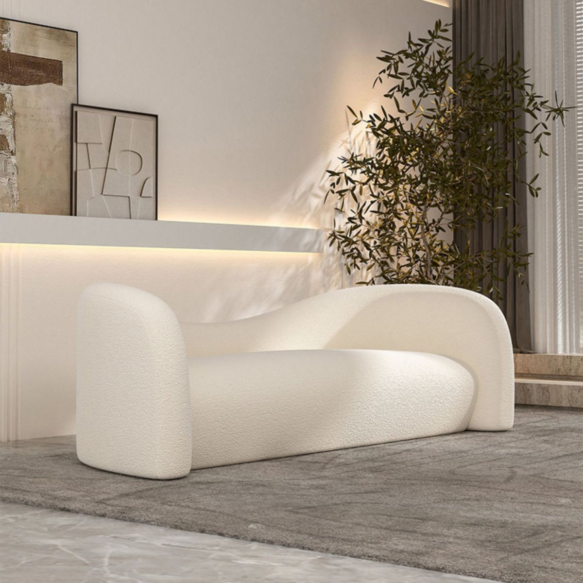 Contemporary Wool Curved Sofa Modern Sloped Arm Sofa for Living Room Clearhalo 'furn' 'furn_sofas' 'Furniture' 'Living Room Furniture' 'Sofa' 'sofas' 1200x1200_592f01ec-1570-462b-adca-6913f9dc5131