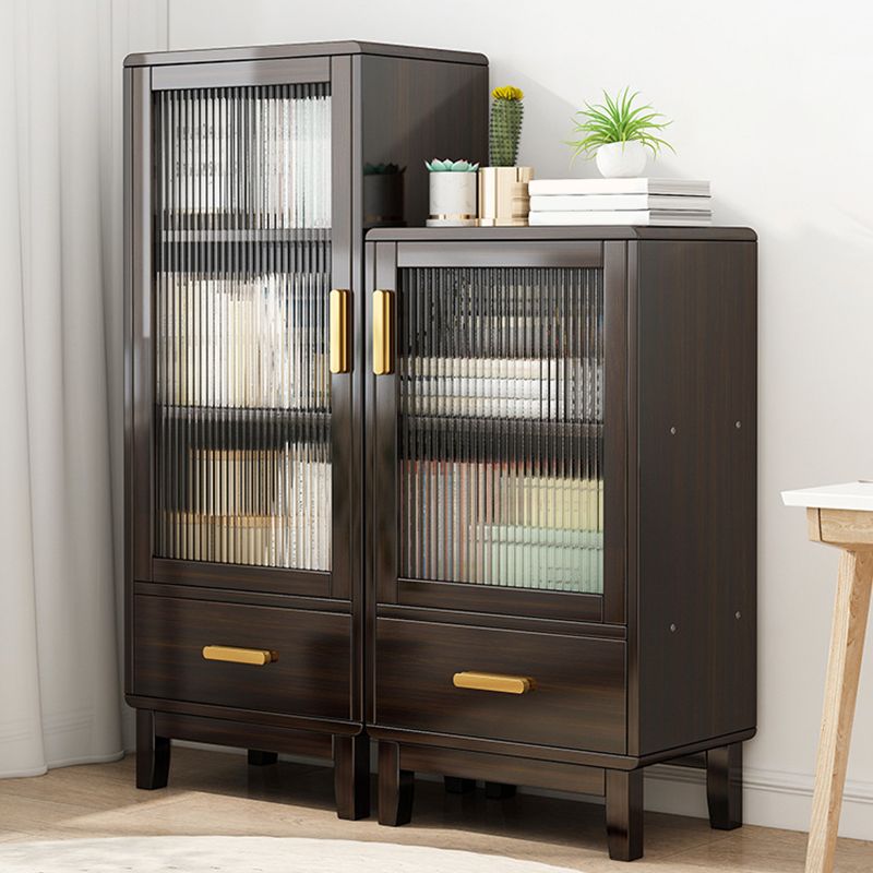 Glam -stijl Acryl -deurserver Bamboo Dinner Server met 1 lade