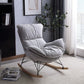 Ergonomic with Ottoman Rocker Chair with Padded Seat Rocking Chair Spindle