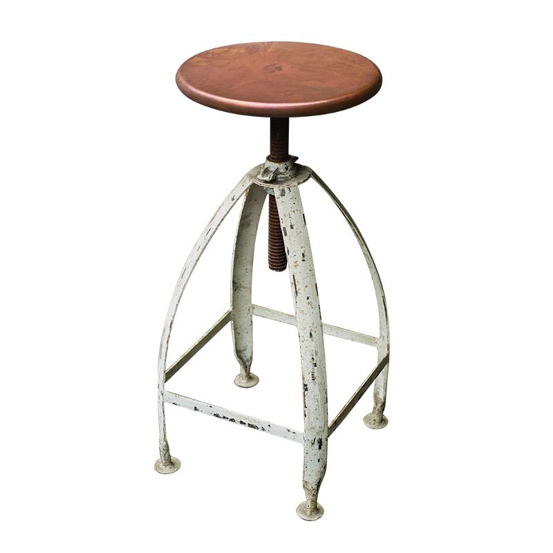 Industrial Adjustable Height Iron Bar Stool 33-inch Round Bristol Bar Stool, 1 Piece Clearhalo 'Bar Furniture' 'Bar Stools' 'bar_stools' 'furniture_bar_stools' 'Kitchen & Dining Furniture' 'kitchen&dining_furn' 'kitchen' 'kitchen_furn' Furniture' 1200x1200_5930d4cf-6431-456a-aa84-433acec88406