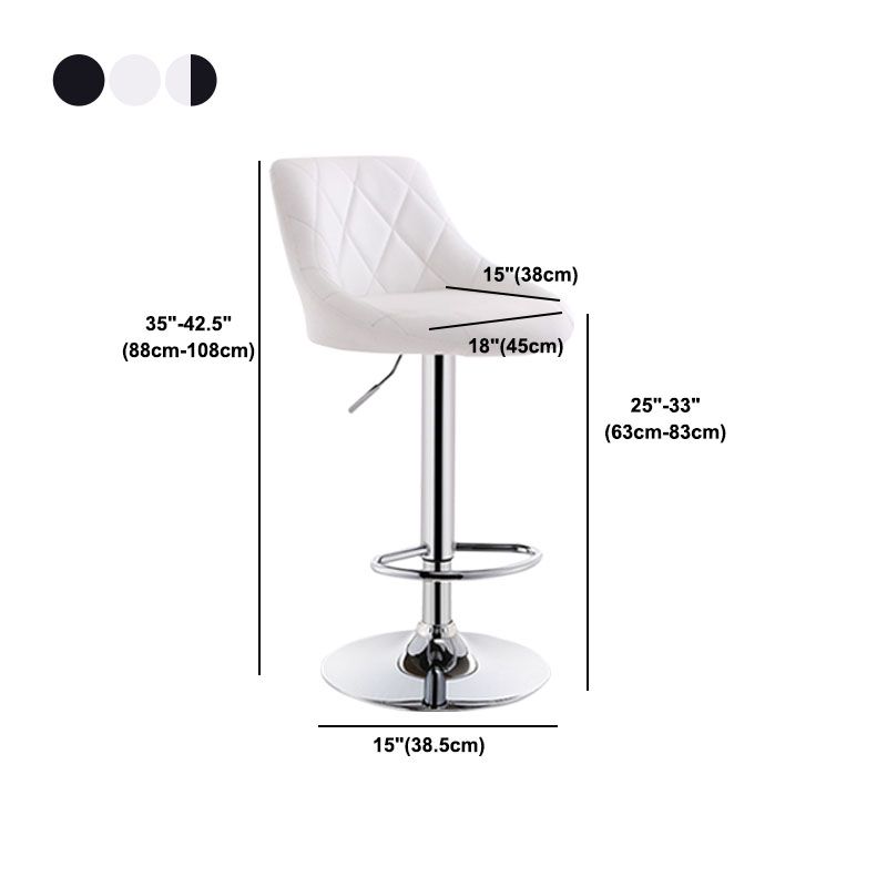 Sgabello da cuscino in pelle bassa in metallo in metallo scandinavo con base di ferro per bar