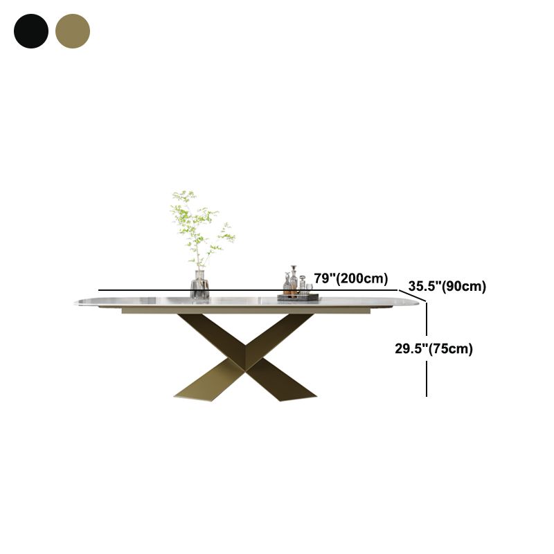 Rectangle Dining Table Sintered Stone Dining Table for Dining Room Clearhalo 'Dining Tables & Seating' 'Dining Tables' 'dining_table' 'furn' 'furn_dining_table' 'Furniture' 'Kitchen & Dining Furniture' 1200x1200_59335930-b760-4a0d-9e2b-d4157a5dd82b