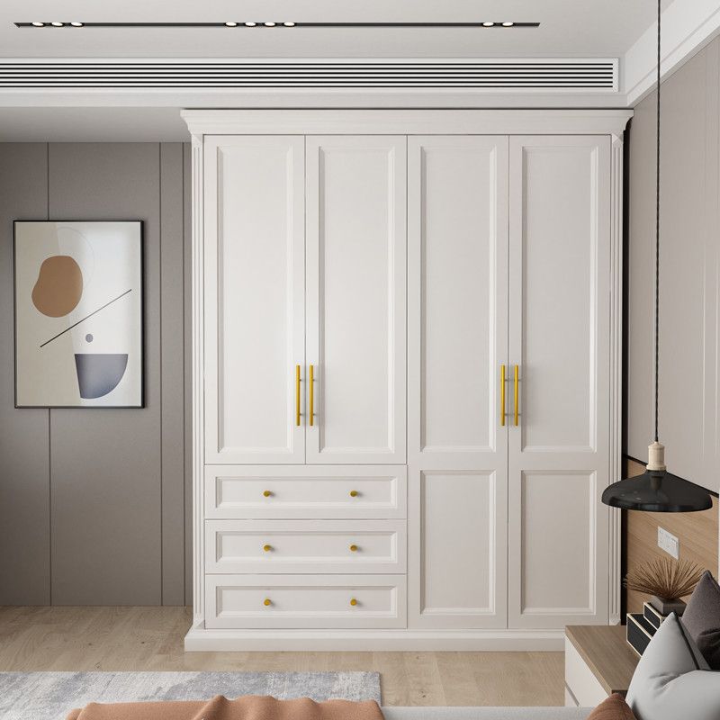 Solid Wood Wardrobe Armoire with Shelves French Country Wardrobe Cabinet Clearhalo 'Armoires & Wardrobes' 'armoires_wardrobes' 'Bedroom Furniture' 'furn' 'furn_armoires_wardrobes' 'Furniture' 1200x1200_5934fd0e-6a2e-4f64-9403-ae1339c82d85