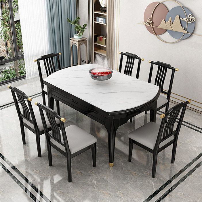 Contemporary Dining Room Table Solid Wood 4 Legs Dining Site Table Clearhalo 'Dining Tables & Seating' 'Dining Tables' 'dining_table' 'furn' 'furn_dining_table' 'Furniture' 'Kitchen & Dining Furniture' 1200x1200_5936a968-0ac5-4ddf-b220-b36bbdf439d8