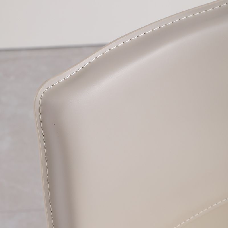 Upholstered Dining Chair with Leather Legs Matte Finish Solid Back Side Chair Clearhalo 'Dining Chairs' 'Dining Tables & Seating' 'dining_chair' 'furn' 'furn_dining_chair' 'Furniture' 'Kitchen & Dining Furniture' 1200x1200_5937e28e-4e82-4c7f-b297-4ed6dd20e60d