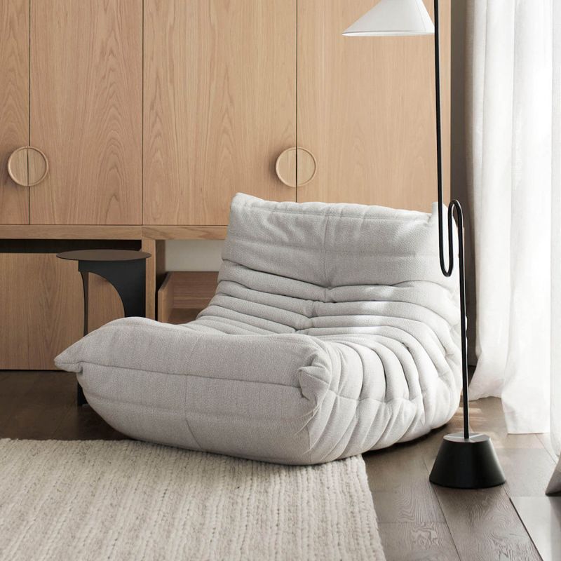 Moderne Parsons Chair, Solid Color Accent Chair met Biscuit Back