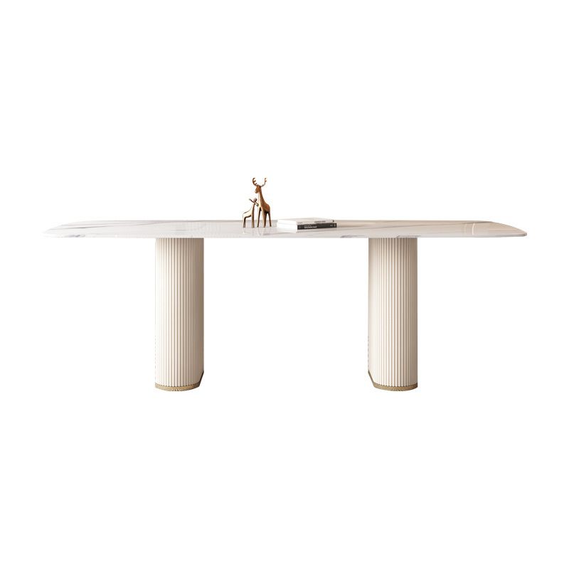 Nordic Style Sintered Stone Rectangle Table Set 1/4/5/7 Pieces Set Clearhalo 'Dining Room Sets' 'Dining Tables & Seating' 'dining_room_set' 'furn' 'furn_dining_room_set' 'Furniture' 'Kitchen & Dining Furniture' 1200x1200_593a96bb-5810-4972-801a-62579c969b0d