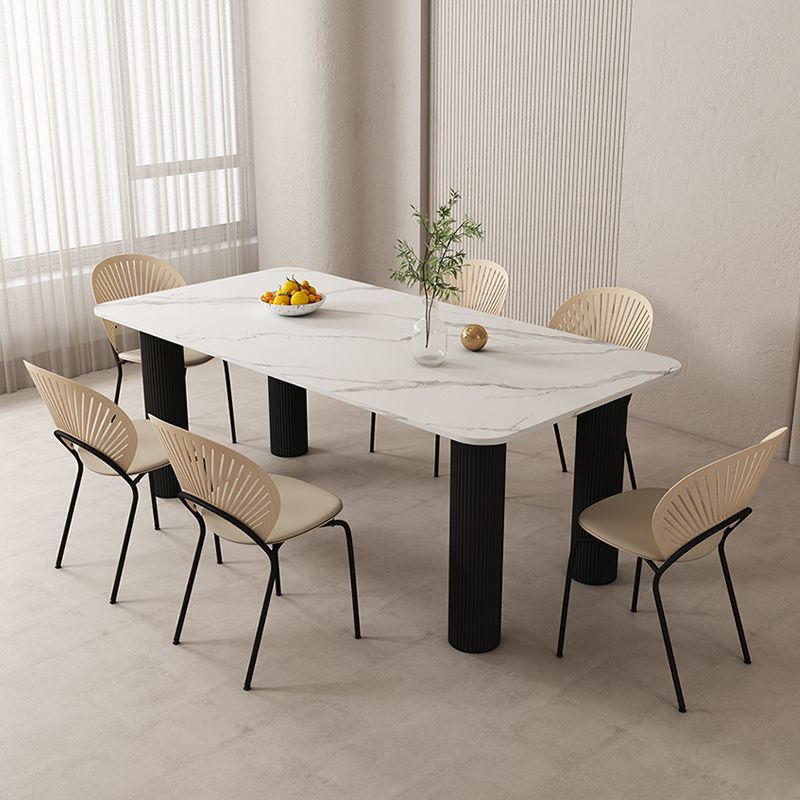 Modern Sintered Stone Dining Table Set 1/4/5/7 Pieces Dining Set Clearhalo 'Dining Room Sets' 'Dining Tables & Seating' 'dining_room_set' 'furn' 'furn_dining_room_set' 'Furniture' 'furniture_dining_room_set' 'Kitchen & Dining Furniture' 1200x1200_593b6da0-7032-4393-95bd-b5fb2cb37408
