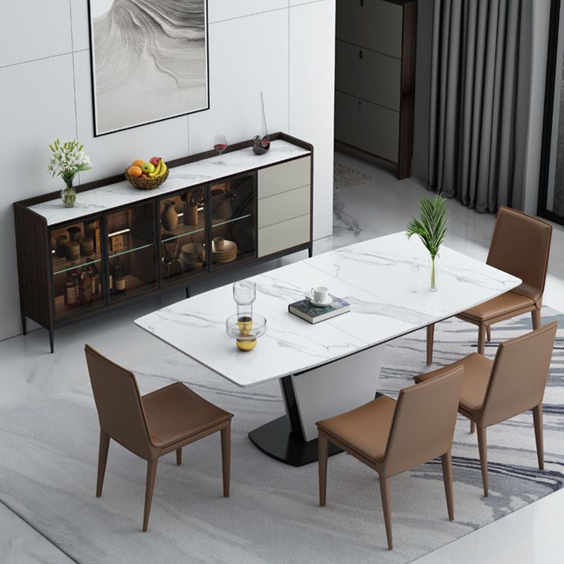 Glam Cabinets Buffet Stand 3 Drawers Glass Doors Buffet Sideboard Clearhalo 'buffet_sideboard' 'Buffets & Sideboards' 'furn' 'furn_buffet_sideboard' 'Furniture' 'Kitchen & Dining Furniture' 1200x1200_593c9145-f084-4122-ad3c-51d06ee41b08