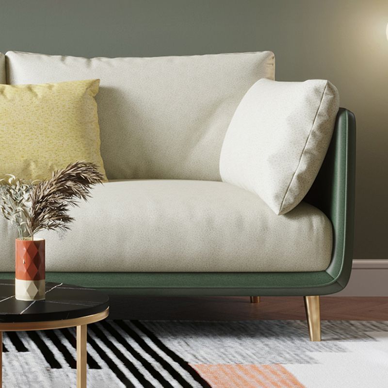 Modern Faux Leather Tuxedo Arm Sofa with Loose Back for Living Room, Water Proof Clearhalo 'furn' 'furn_sofas' 'Furniture' 'furniture_sofas' 'kitchen' 'kitchen_sofas' 'Living Room Furniture' 'Sofa' 'sofas' 1200x1200_593ed2b2-4854-4378-a4f5-a52555b13ca0